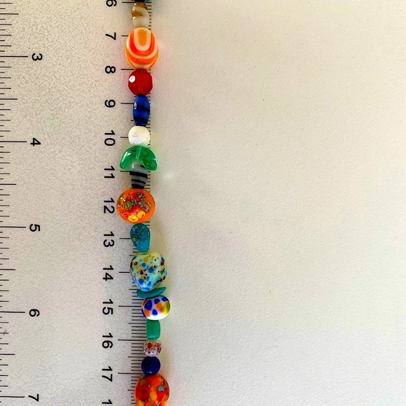 Artisan Glass Bead Choker Necklace - Picture 11 of 12